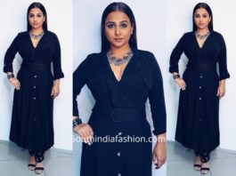 Vidya Balan in Zara and AMPM Fashions for Mission Mangal Promotions