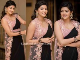 athulya ravi saree with jacket edison awards (2)