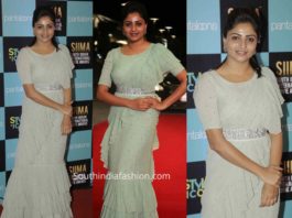 rachita ram ruffle saree at siima awards 2019