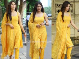 Gitika yellow salwar kameez