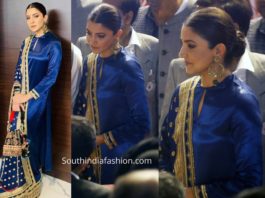 anushka sharma blue sabyasachi kurta palazzo