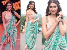 karishma tanna fusion saree khatra khatra show