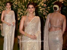 kriti sanon saree at ambani ganesh pooja 2019 (1)