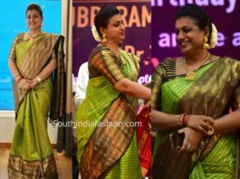 roja green pattu saree t subbirami reddy birthday