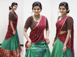 athulya ravi half saree