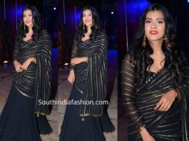 hebah patel in black lehenga at zee telugu bullitera awards 2019