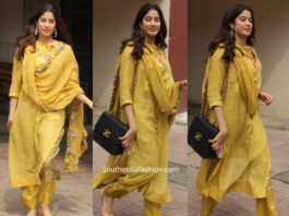 janhci kapoor yellow salwar kameez