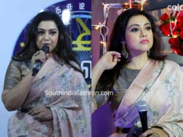 meena in floral saree at wonder woman awards 2019 (1)