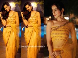 riya suman yellow saree santosham awards 2019