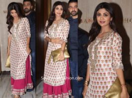 shilpa shetty sharara suit at manish malhotra diwali party 2019