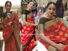 tejasvi madivada banarasi silk saree