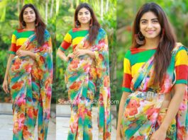 Muskaan Khubchandani in a floral saree