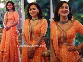 SHRADDHA SRINATH ORANGE LEHENGA
