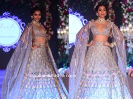 pooja hegde in manish malhotra lehenga