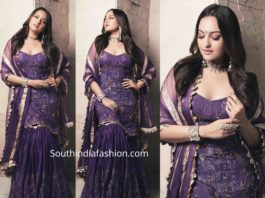 sonakshi sinha in purple gharara