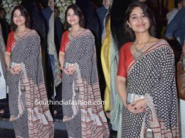 swetha tripathi saree at pruthvi theatre festival