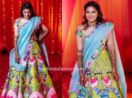 anam mirza mehendi lehenga