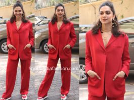 deepika padukone red pantsuit