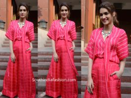 kriti sanon red palazzo panipat promotions