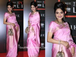 madhoo shah retro saree at vogue power list 2019