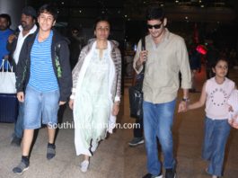 mahesh babu family at airport (3)