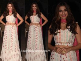 saiee manjrekar in white lehenga at dabangg 3 promotions