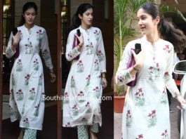 shanaya kapoor in printed kurta set