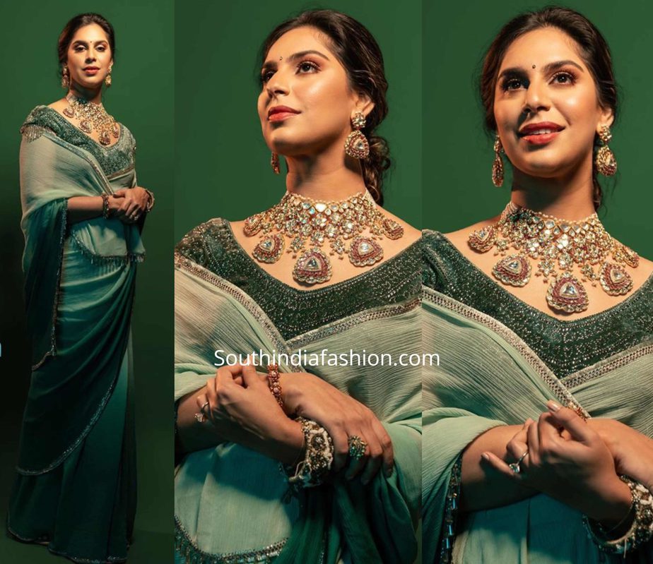 upasana konidela saree at anam mirza wedding (1)