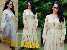 kangana ranaut in maxi dress at panga promotions