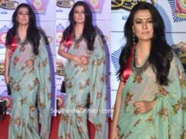 mini mathur in floral saree at umang police show