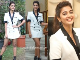 pooja hegde in white suit dress at ala vaikunthapuramuloo promotions