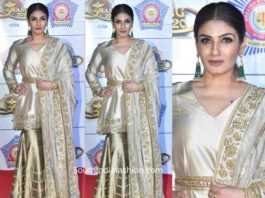 raveena tandon gold sharara umang 2020 (2)