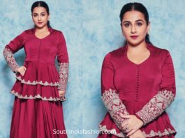 vidya balan in maroon sharara