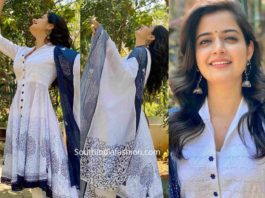 ASHIKA RANGANATH IN WHITE BIBA KURTA SET