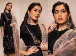 raashi khanna black palazzo suit