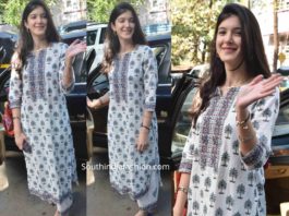 shanaya kapoor in casual white kurta set