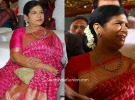 surekha konidela silk saree at kodi rama krishna daughter wedding