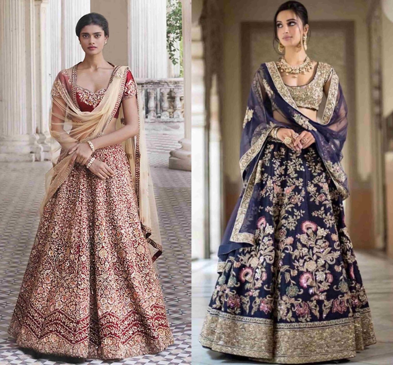 20 Lehenga Dupatta Draping Styles | Drape Dupatta In Different Styles