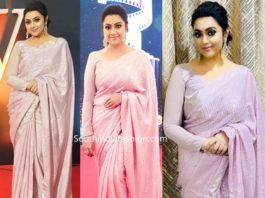 meena in pink sequin saree at jfw movie awards