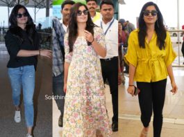 rashmika mandanna in casual wear at airport