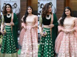 raveena tandon and her daughter in ethnic wear at a wedding