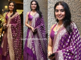 shivatmika rajasekhar in purple lehenga at jayasudha son wedding