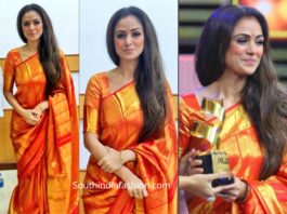 simran in kanjeevaram saree at jfw movie awards