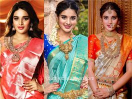 nidhhi agerwal in pattu sarees