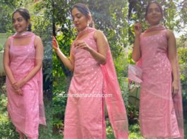 ahaana krishna pink kurta set