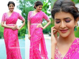 LAKSHMI MANCHU PINK SAREE ISSA STUDIO