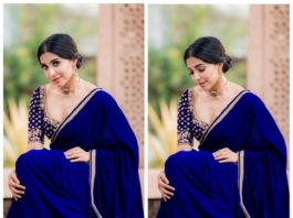 Parvati in Blue Saree