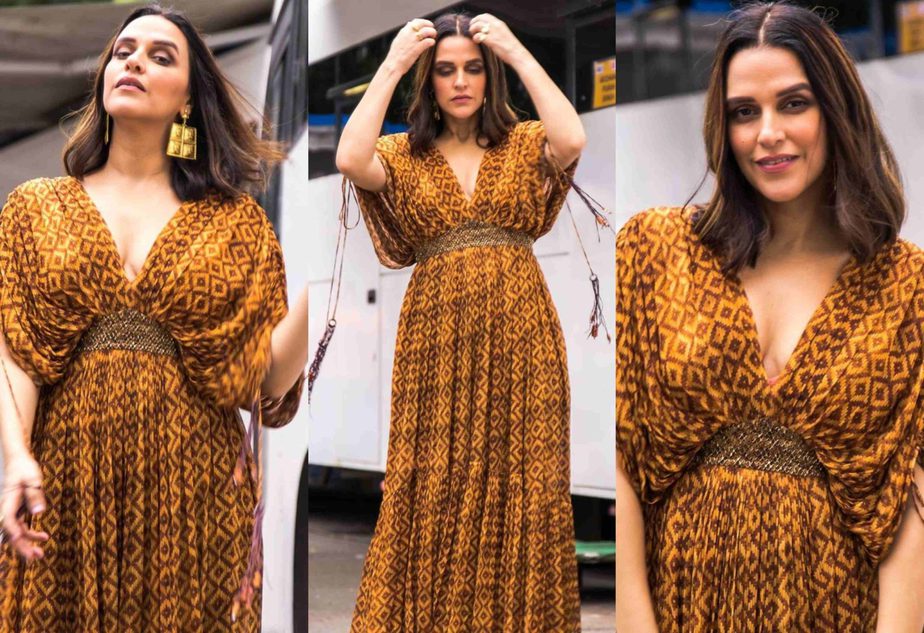 Neha Dhupia in maxi dress