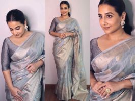 Vidya Balan in chanderi silk