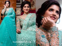 megha akash teal lehenga mabia boutique